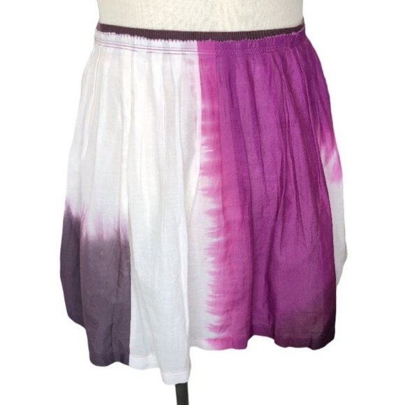 American Eagle Skirt Womens 6 Boho Tye Dye Pink White Purple Short Mini Bohemian - Picture 1 of 11